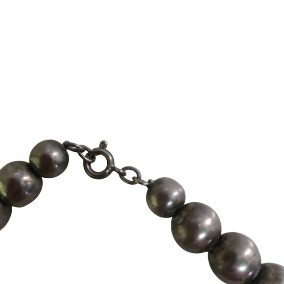 Vintage 1980s Silver Plated Bow Beaded 16 - Picture 5 of 6